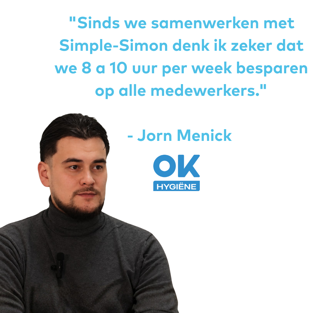 Klanttestimonial van Jorn Merick over tijd besparen met Simple-Simon.